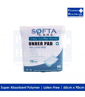 SOFTACARE Underpads (With Super Absorbent Polymer Gel) 60cm x 90cm