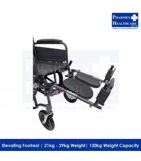 ASSURE REHAB Wheelchair, Heavy Duty, Hammertone, DAEF, PVC Upholstery, AR0126 | AR0127 | AR0128, (Singapore Brand)