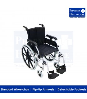 ASSURE REHAB Wheelchair, Lightweight, Aluminum, AR0167, 1 Unit
