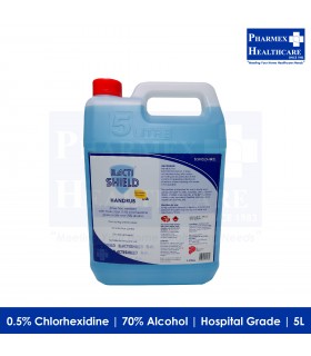 BACTISHIELD  Handrub with 0.5% Chlorhexidine (5 Litres) - Singapore brand
