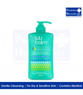 SUU BALM Dual Cooling & Moisturising Cream Body Wash (840ml) - Formulated by National Skin Centre Singapore