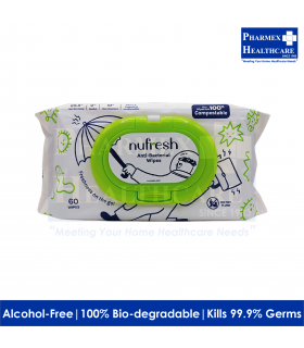 NuFresh Anti-Bacterial Wipes 60s/pkt