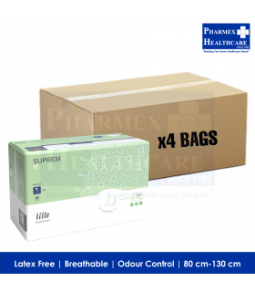 LILLE SUPREM Fit Adult Diapers, Blue Regular, 26 Pcs/Pack (Size M)
